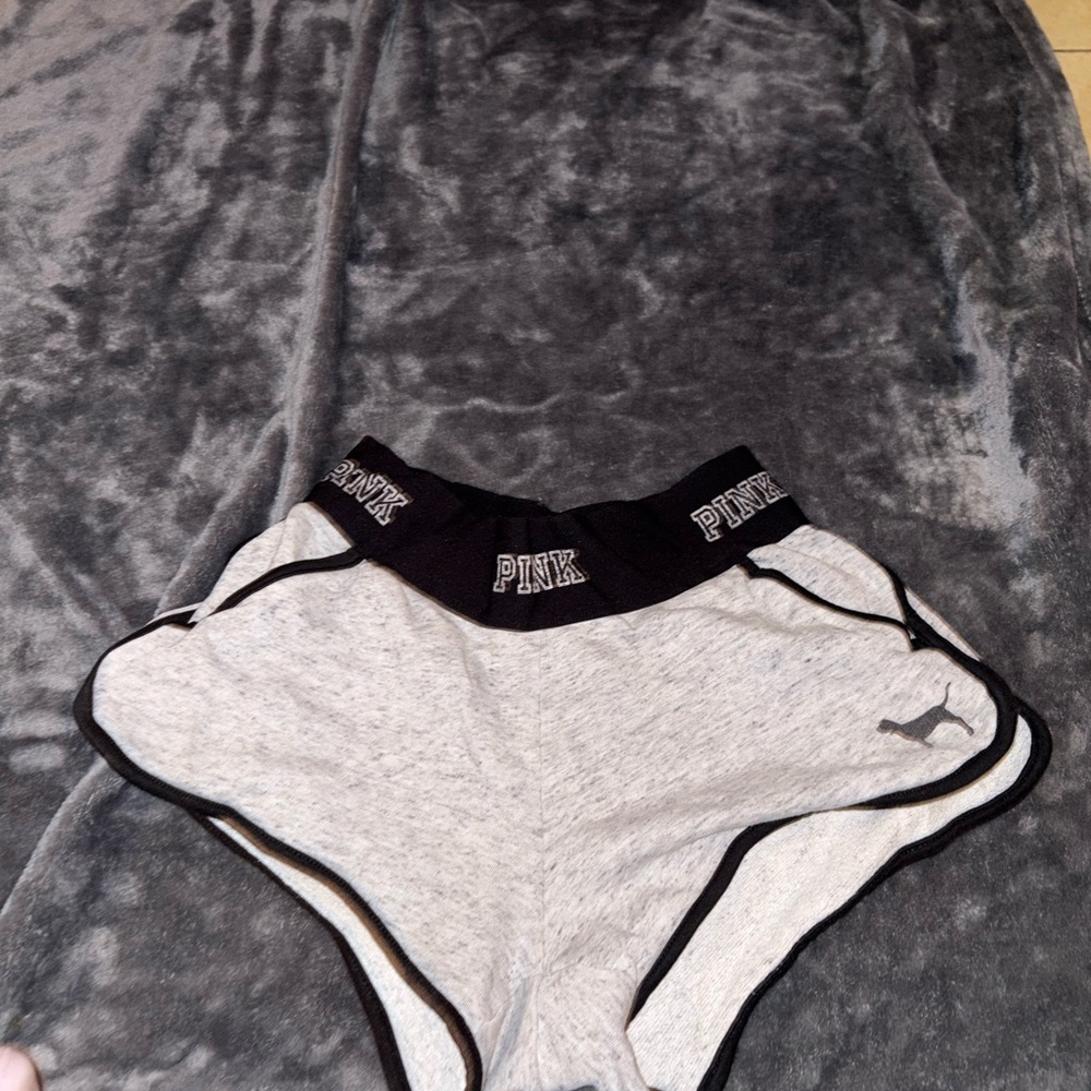 PINK Victoria's Secret Gray and Black Boxer Briefs